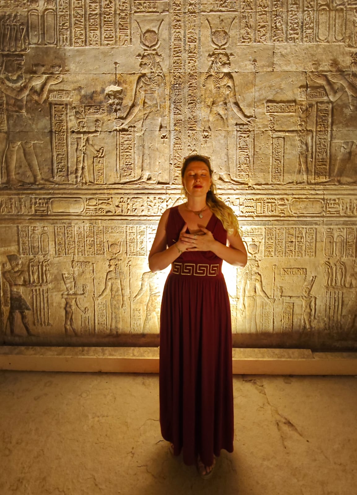 Petra Štenková v Chrámu Hathor