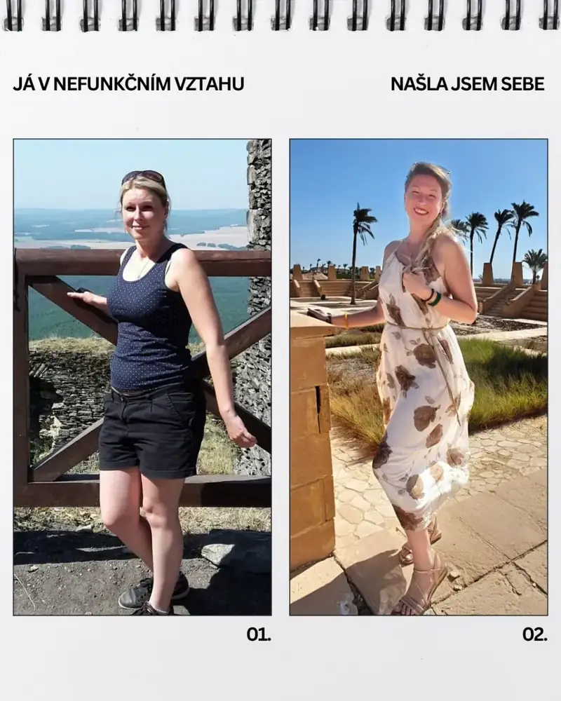 Petra Štenková — před a po na cestě návratu k sobě